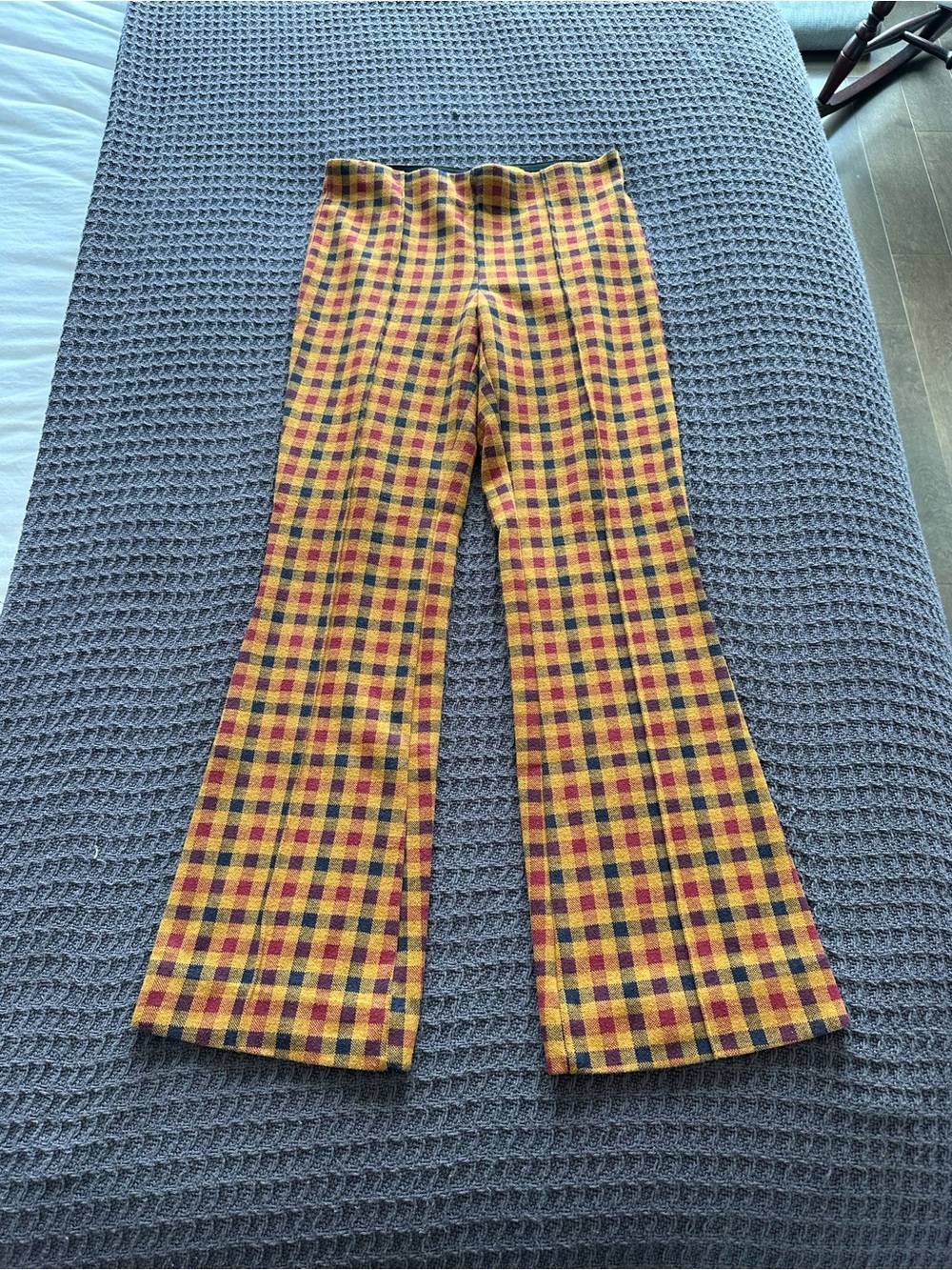 Plaid Kick Flare Pants